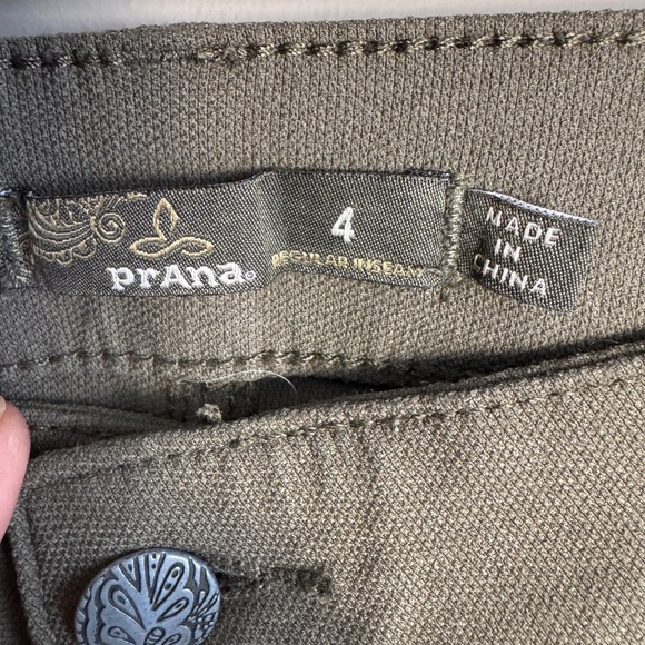 PRANA Women's Brenna Stretch Casual Stretch Pants Army/Olive Green 4 Low Waist - Picture 6 of 15